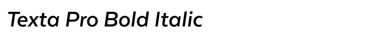 Texta Pro Bold Italic